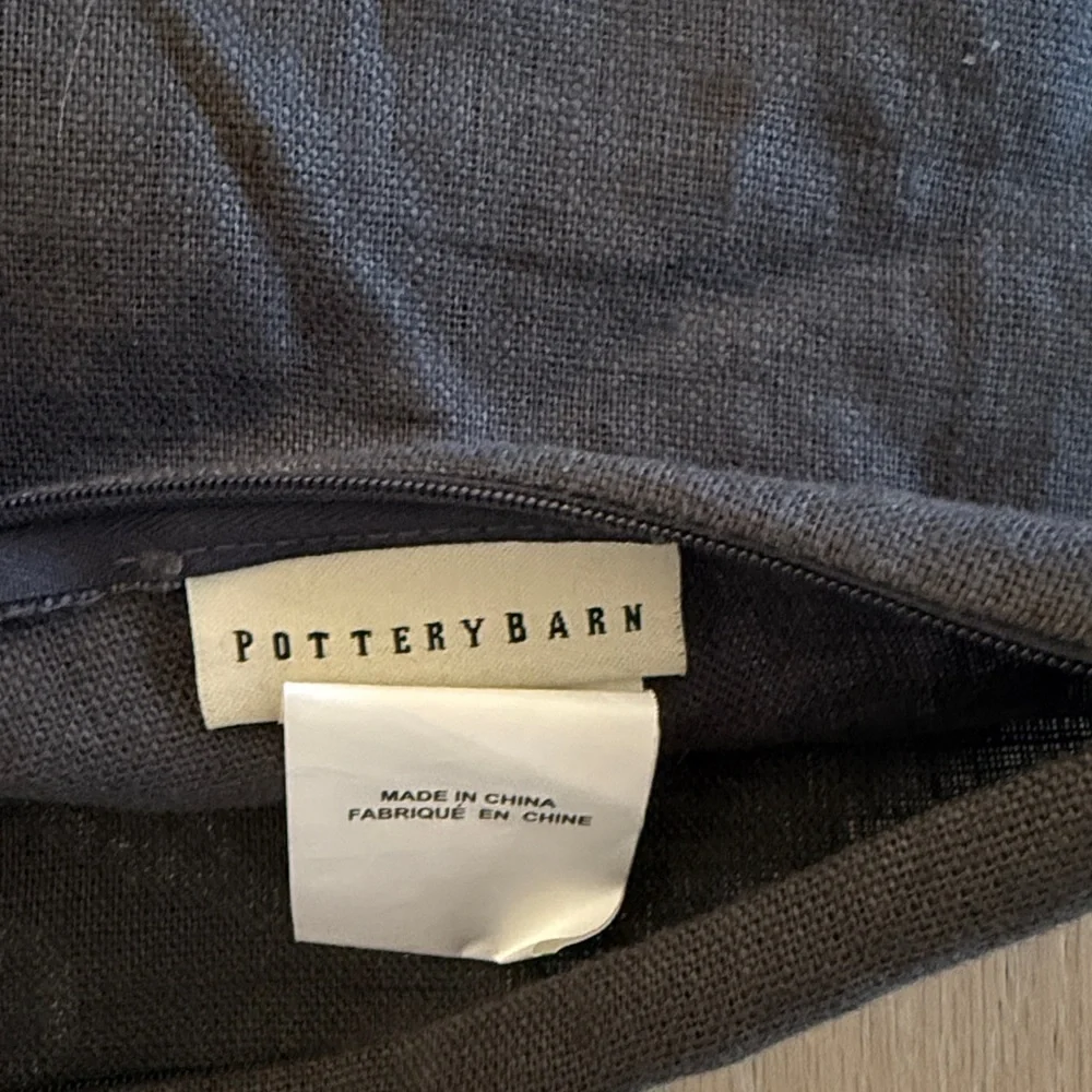 Pottery Barn Christmas Pillow Cover 20x20 black with chalk like writing